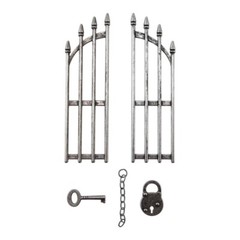 Tim Holtz Idea-ology Gothic Gate Chain Lock Key Metal Graveyard
