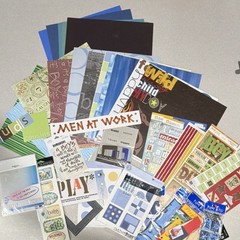 All BOY. Scrapbooking Lot – Paper, stickers and Embellishments. 40 pieces