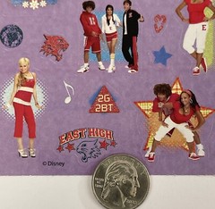 HIGH SCHOOL MUSICAL Stickers (26pc)Disney•4″x 6.5″East High •Wildcats•Singing•