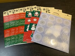 VINTAGE American Greeting Seasonal Stickers Christmas Snowflake Snowman