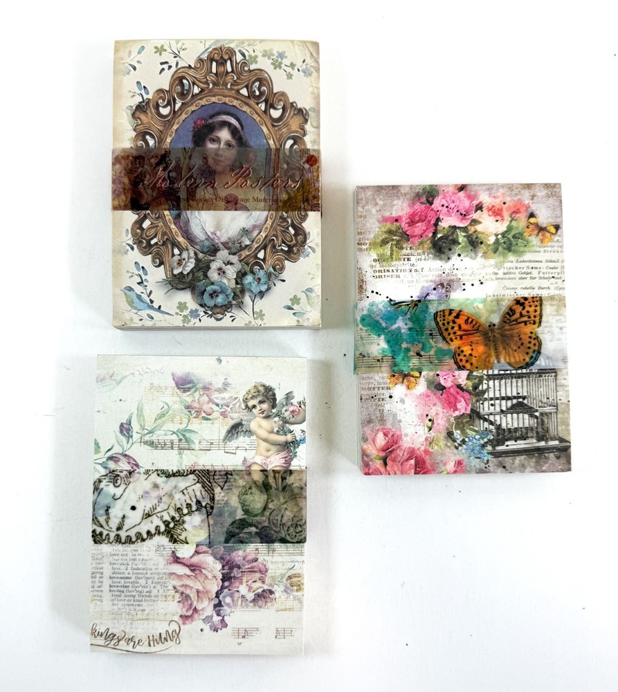 Romantic Victorian Style Paper Pads LOT Ephemera for Junk Journal Scrapbook Card