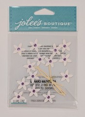 Jolee’s Purple Violet Jeweled Flowers Scrapbooking Stickers