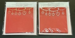Set of 2 Rose Colored Daze Red Gold & Silver Hearts Vellum Sticky Notes Rare