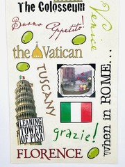 2005 Retired Me & My Big Ideas Italy Stickers 5.5×12 In. Florence Colosseum Pisa