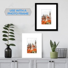 , 10 Pack Acid Free 8X10 White Picture Frame Mats with White Core Bevel Cut f…