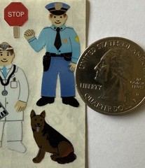 METALLIC FIRST RESPONDER Stickers(7pc)Sandylion•Police •Fireman•Doc•Card Making