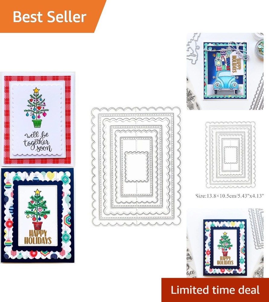 Multi-Use Scalloped Frame Die Set for Scrapbooking and More