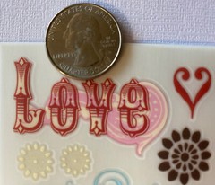 STARBURST LOVE Rub-Ons(3”x6”) MME•Love•Sweet•Heart•Flowers•Brackets •Shapes•Kias