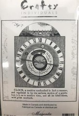 New Crafty Individuals Magenta Rubber Stamp STEAMPUNK CLOCK cling free USA ship