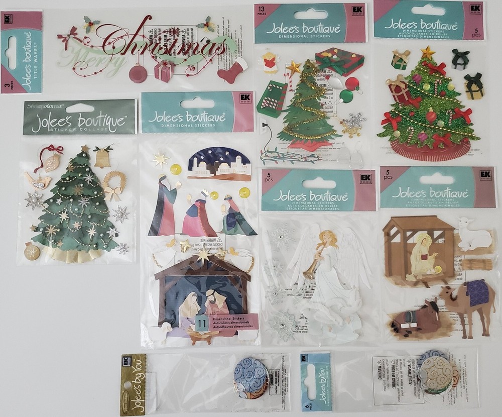*YOU CHOOSE* Jolee’s – CHRISTMAS, NATIVITY, TREES Dimensional Stickers