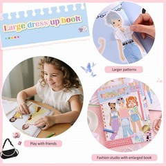 Girls Sticker Dress-UP, Fashion Designer Activity Book for Kids, Toddler Home…
