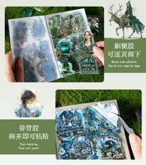 20 Pages Magic Witch Forest PET Stickers Book Journals Album Decorative Collage