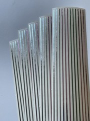 5 Mrs Grossmans Slivers, Metallic Multi Color Border Stickers Lines Edge Foil