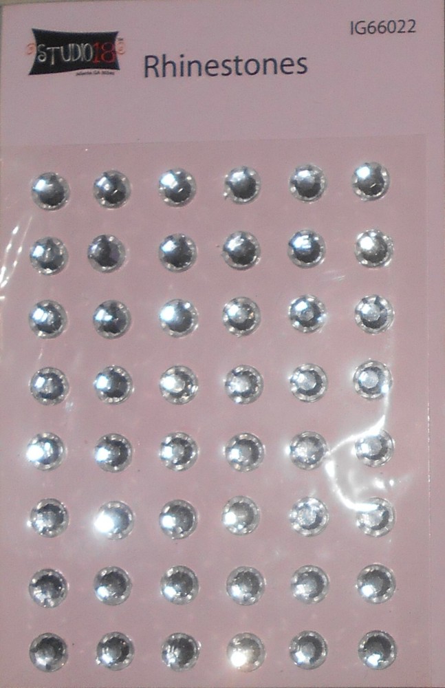 GEMS Clear Silver Bling Rhinestones Gems Jewels Studio 18 Stickers Craft