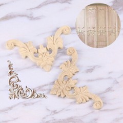 4 PCS Wood Onlay Wall Appliques Onlays Furniture Cabinet Stickers