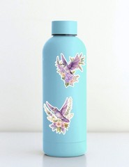Purple Hummingbird Vinyl Die Cut Stickers Set Scrapbooking Laptop Waterbottle
