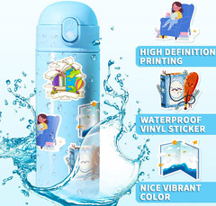 100 Pcs Book Stickers Bulk, Reading Sticker for Water Bottles, Library
