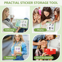 Sticker Storage Organizer Binder A5 Sticker Book Collecting Album Reusable Stick