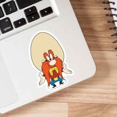 Vinyl Sticker Looney Tunes Yosemite Sam Mustache 3.5 X 3.5″