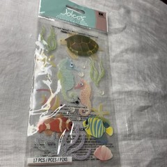 Jolee’s Vellum Sea Horses Turtle Fish Ocean Life Scrapbooking Stickers