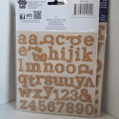 Cork and Canvas Alphas Alphabet Scrapbooking Stickers by Little Yellow Bicycle