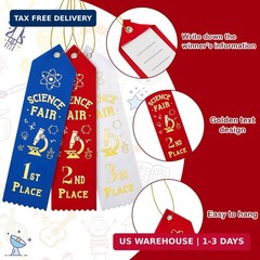 Taiyin 45 Pcs Science Fair Award Ribbons 1st, 2nd, 3rd Place Participation Prize