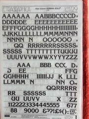 4 Letraset INSTANT LETTERING Transfer Letters Korinna BOLD 48pt 1