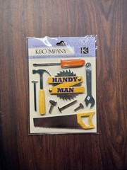 K&Company Dimensional Stickers-Handy Man Tools Screws Hammer Screwdriver Saw