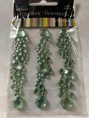 CRYSTAL STICKER CLUSTER ROUNDS LIME GEEEN MULTI-SIZES GEMSTONE ROUNDS LIME GREEN