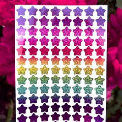 Rainbow Ombre Holographic Sparkle Star Sticker Sheet! – Choose a Size!