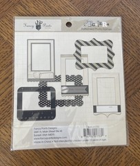 Fancy Pants Designs ETCETERA Pattern Photo Frames, Paper Clips & Label Stickers