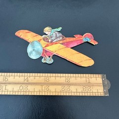 Vintage Airplane & Easter Die Cut Scrap Lot 15 Pc Rabbits Roosters Angels German