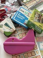Huge Lot of Scrapbooking Art Supplies Mixed Lot Stickers Tools Paper & More