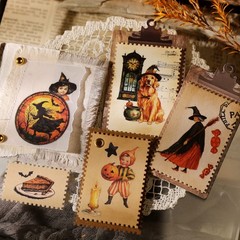 Halloween 2 Small Rub On Transfers Stickers Witch Crafts for Paper Wood Fabric