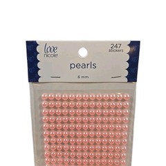 New Love Nicole Pink Pearl Stickers 6MM Craft Embellishment 247 Count MEM6223