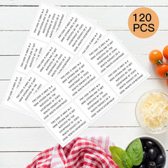 Cottage Food Law Label Stickers, 120 Pack, 1.5×2 Inch, Non-Inspection