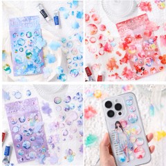 Bubbles Watercolor PET Stickers Precut Sticker Journal Card Decorative Crafts