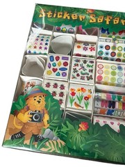 Vintage Sandylion Sticker Safari Box Design Set In Original Box Not Complete