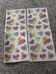 Vintage AGC, Inc Stickers Heart Love Messages Valentines Colorful 4 sheets