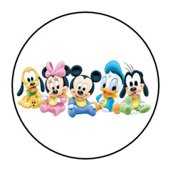 30 BABY MICKEY MOUSE AND FRIENDS STICKERS ENVELOPE SEALS LABELS 1.5″ CUSTOM