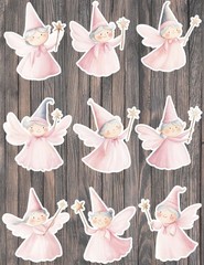 Fairy Godmother Die Cut Vinyl Stickers Set Scrapbooking Laptop Water Bottle