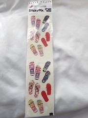 NEVER OPENED- 20yrs OLD! StickyPix Stickers Scrapbooking Beach- «Flip Flops»