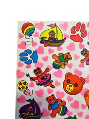 Vintage Rare Lisa Frank Sticker Sheet Ballerina Bears Sailboats Lollipops S124