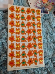 Vintage Current Inc Stickers Alphacats Sticker Sheet Lot 2 Sheets (Creases) READ