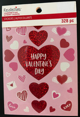 RECOLLECTIONS VALENTINE’S DAY STICKER BOOK 328 PC STICKERS 12 SHEETS ROMANCE
