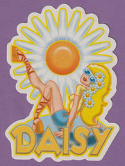 Vintage Vending Machine SPICE GIRLS Scratch & Sniff Sticker DAISY