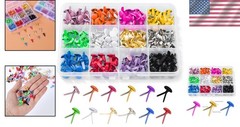 Versatile 180-Piece Mini Brads Set – 12 Color Paper Fasteners for DIY Projects