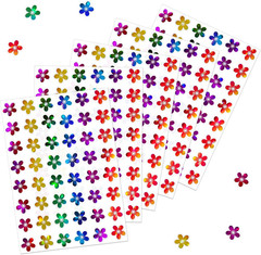 1,536pcs Holographic Flower Stickers 0.6″,Sparkly Floral Reward Stickers for …