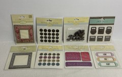 Lot of 8 K&Company & Others ~Metal Accents (Snaps, Hearts, Frames, Tags, Etc.)