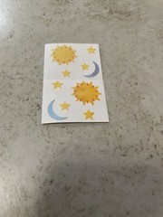 Mrs. Grossman’s stickers pearly Sun Moon Stars 1991 (6 Total)